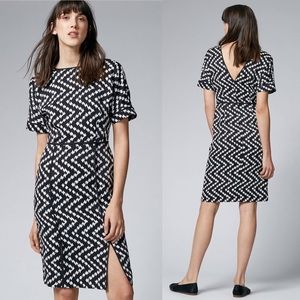 Workshop Zigzag Dress Black and White